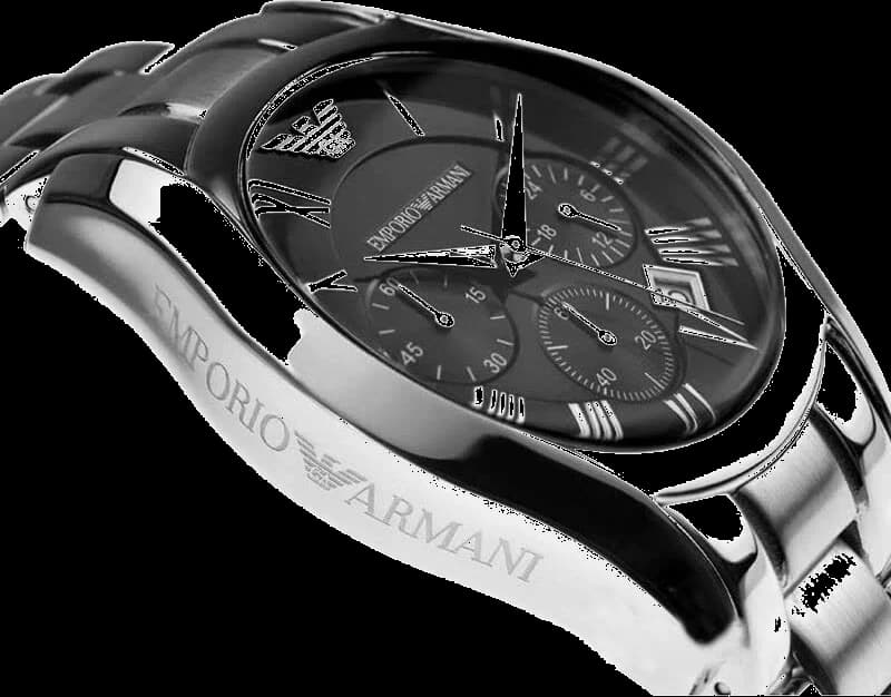 Montre Emporio Armani AR0674 pour Femme - Cadran Noir et Bracelet Acier vue 2