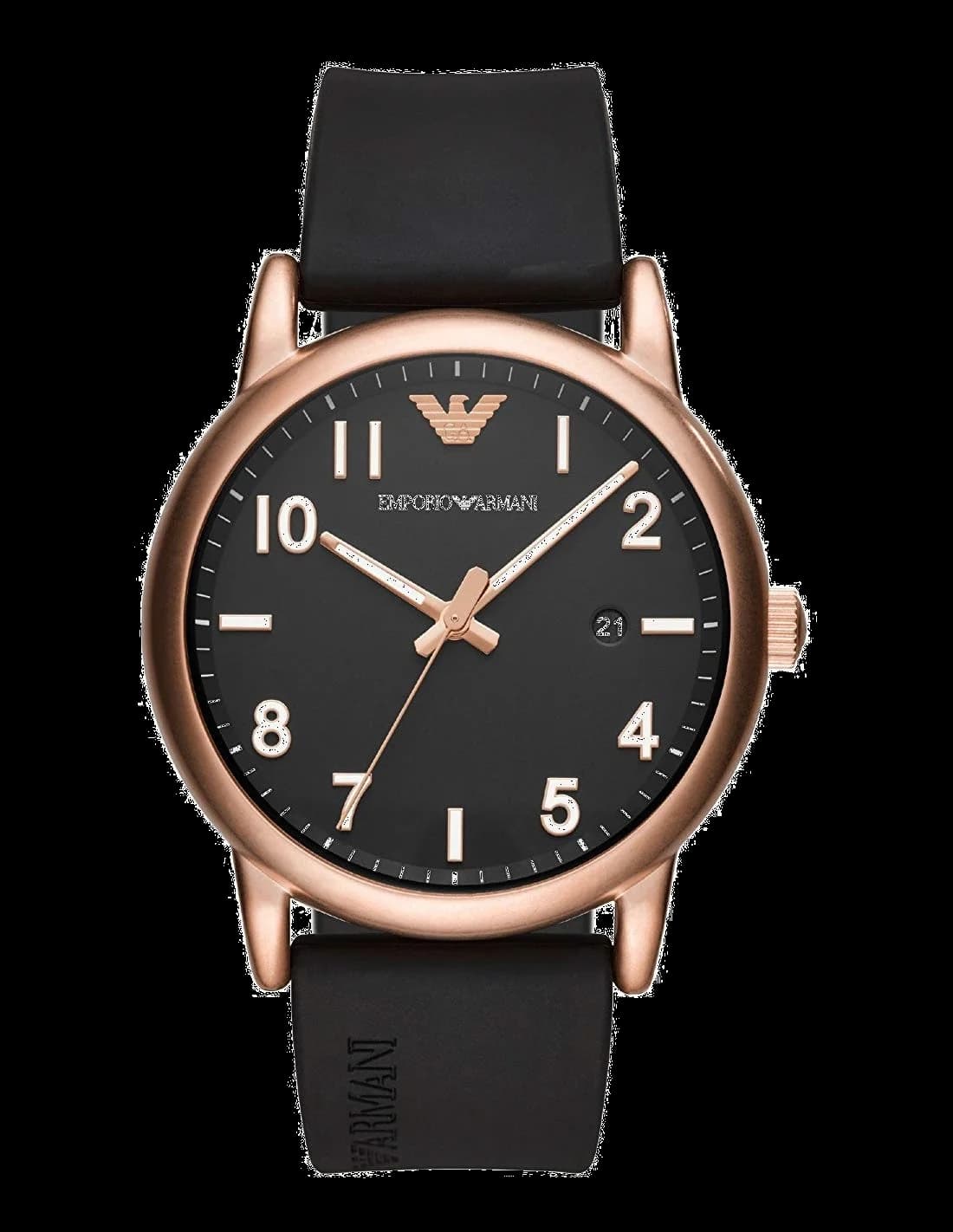 Montre Homme Emporio Armani Luigi AR11097 Cadran Noir Boîtier Or Rose