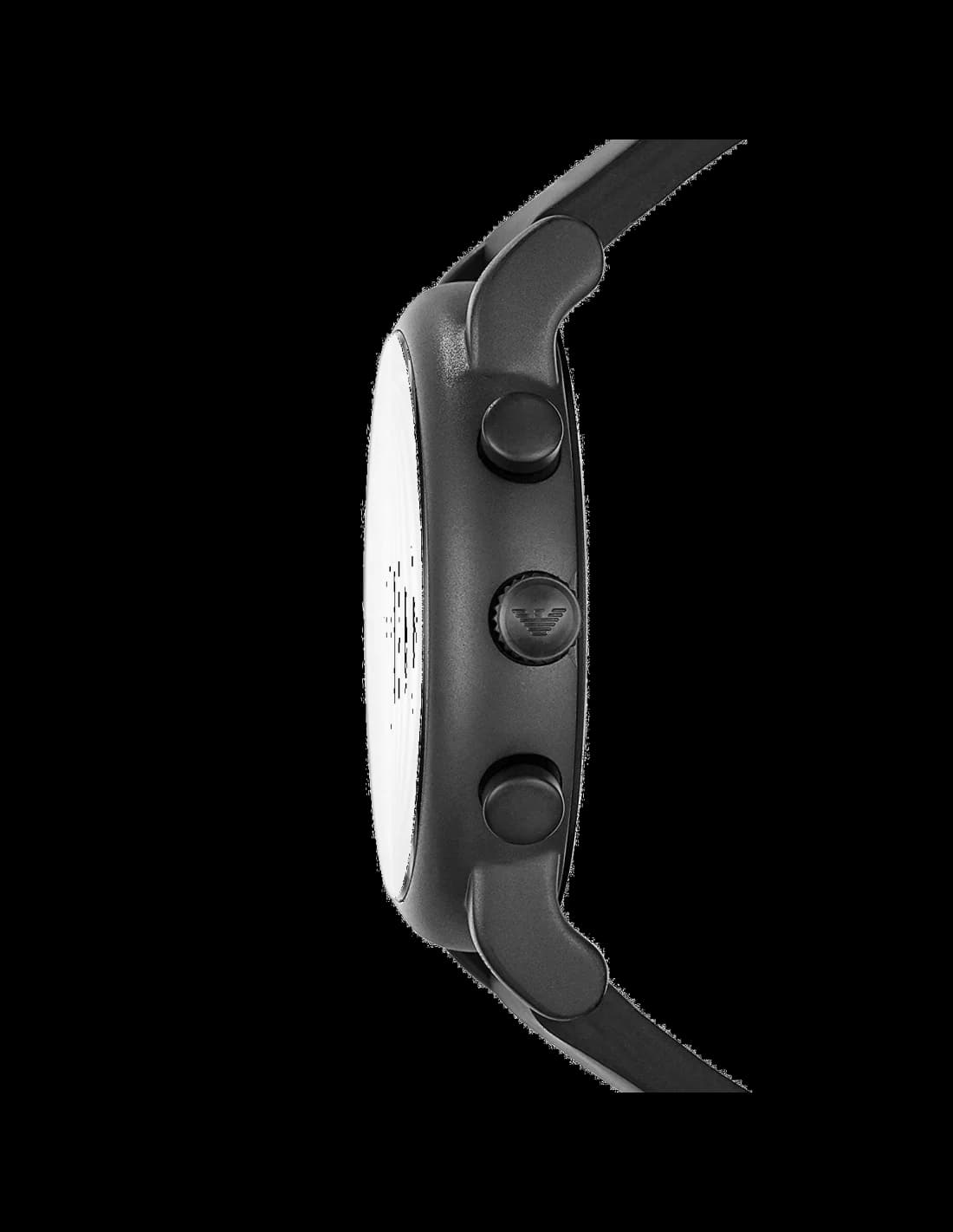 Visage cadran Emporio Armani AR11133 détaillant index appliqués et guichet date à 3 heures