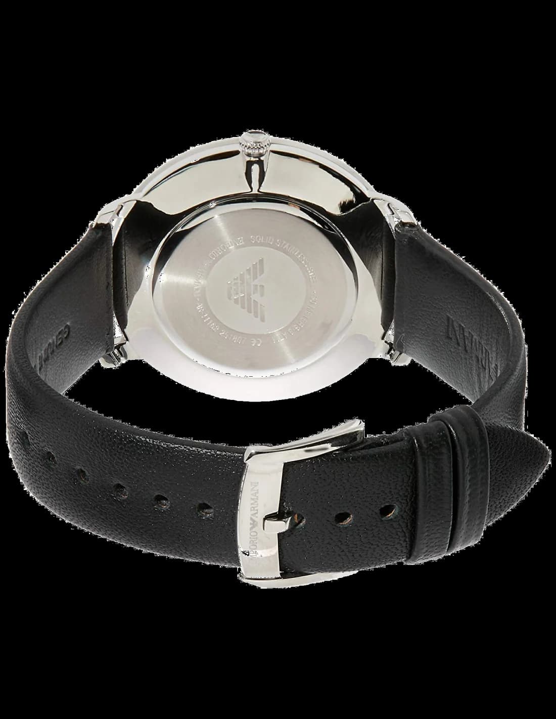 Montre Homme Emporio Armani AR11162 - Cadran Noir, Bracelet Cuir Noir vue 2