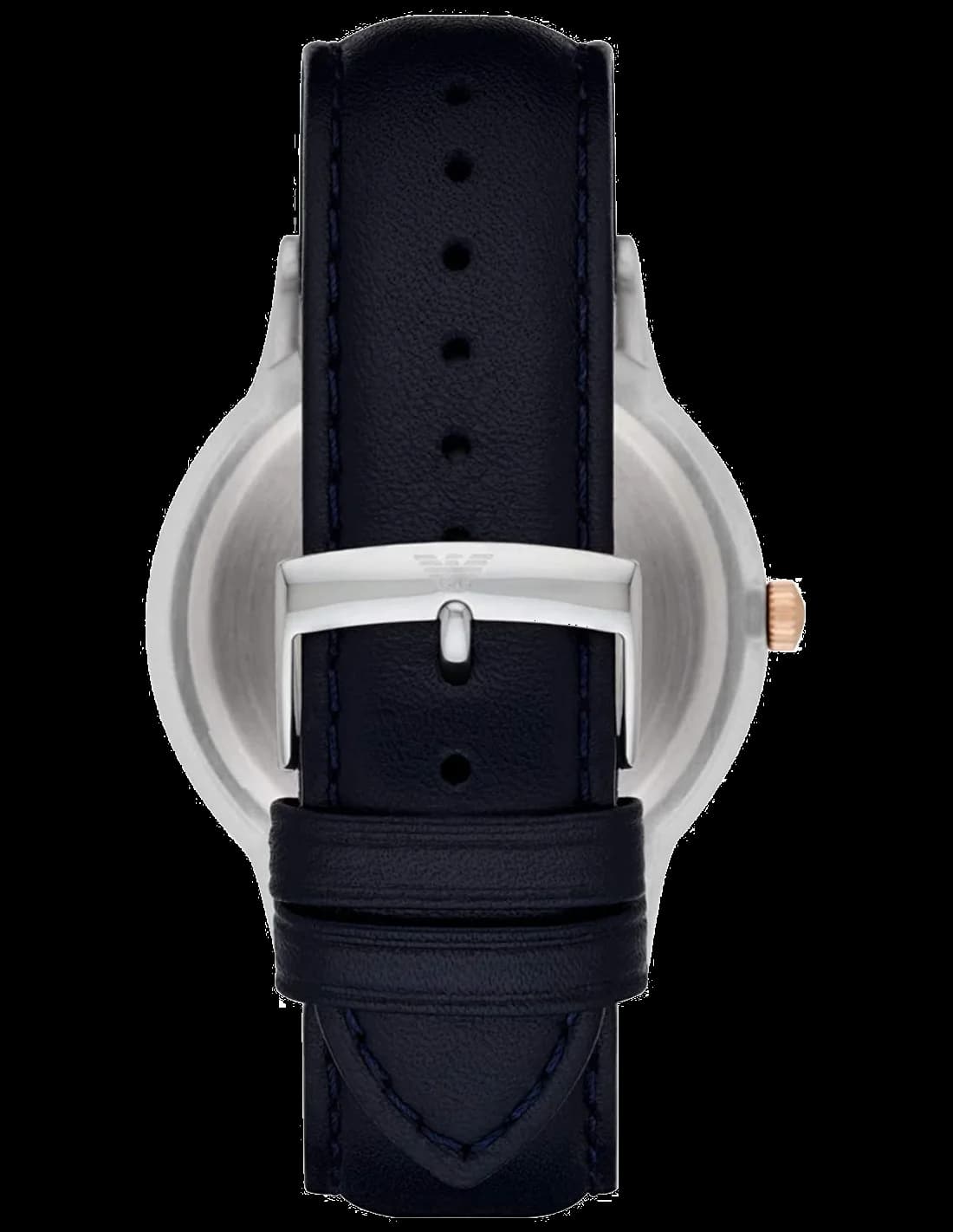 Montre Homme Emporio Armani Renato AR11188 - Cadran bleu, bracelet cuir vue 2