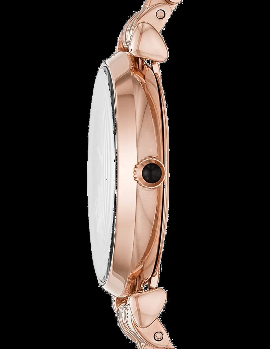 Montre Femme Emporio Armani AR11206 - Cadran Noir, Boîtier et Bracelet Acier Or Rose vue 2