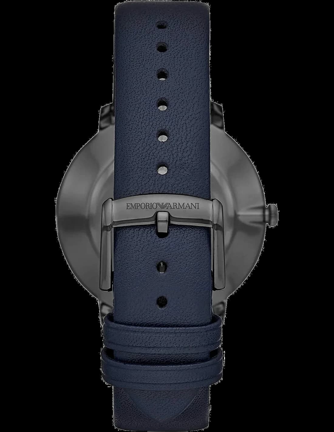 Montre Homme Emporio Armani Retro AR11214, Cadran Argent, Bracelet Cuir Bleu vue 3