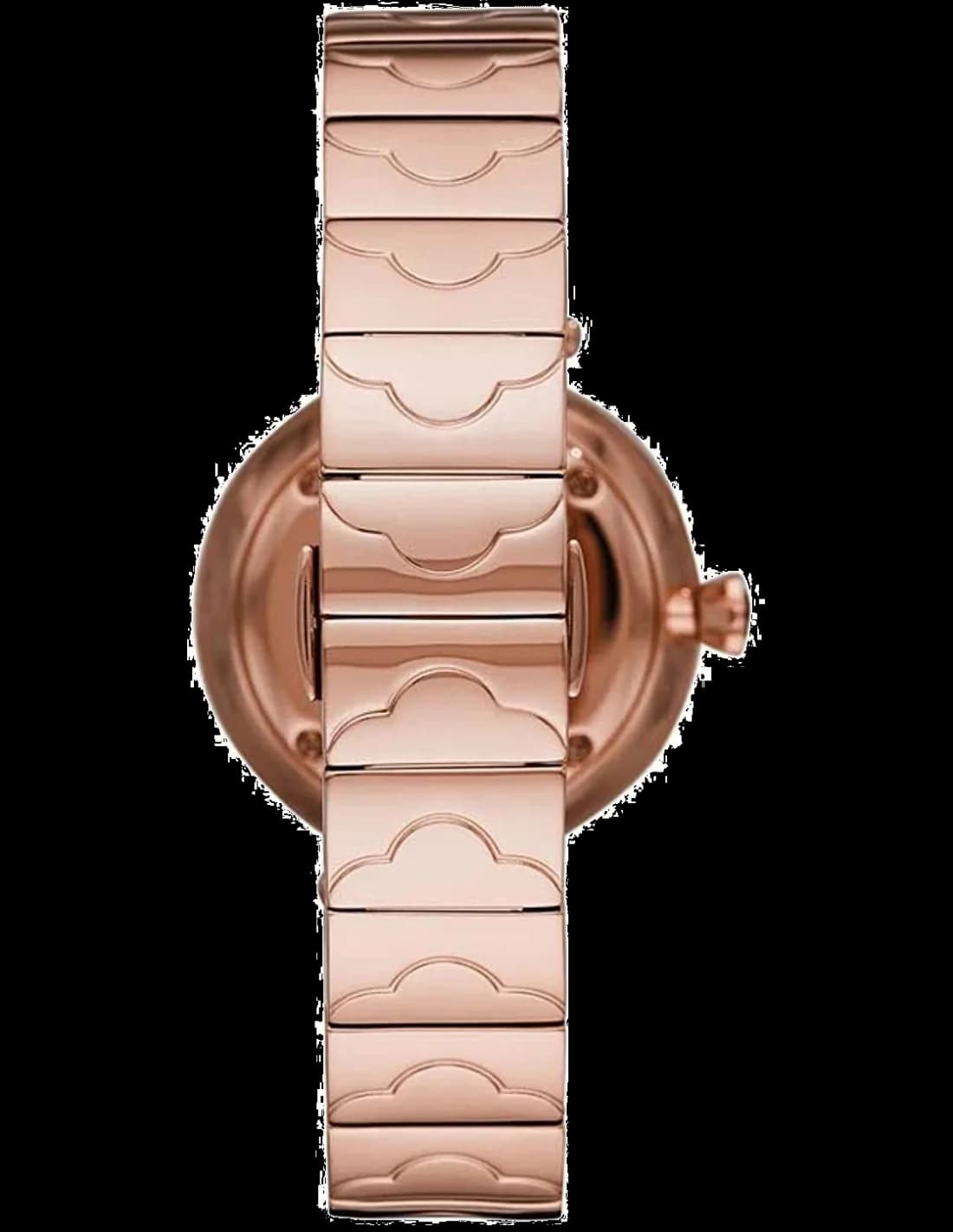 Visage cadran Emporio Armani AR11236 affiche index bâtons dorés et aiguilles dauphine sur nacre naturel