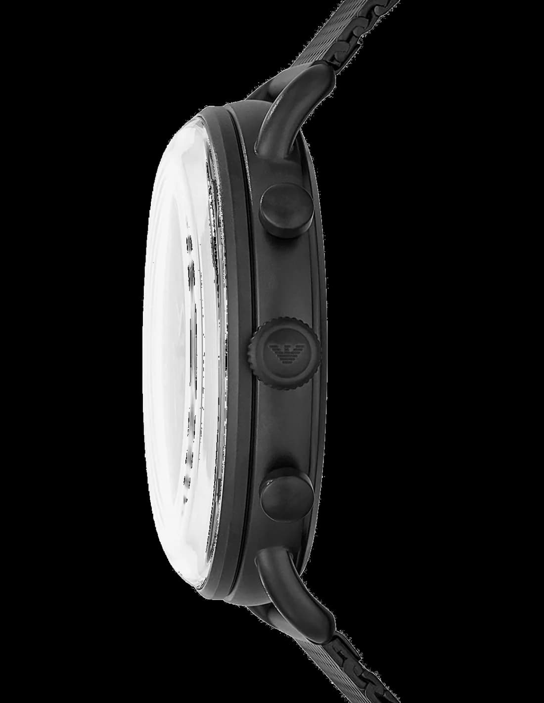 Attache bracelet Emporio Armani AR11264 en maille milanaise acier inoxydable avec fermoir déployant ajustable