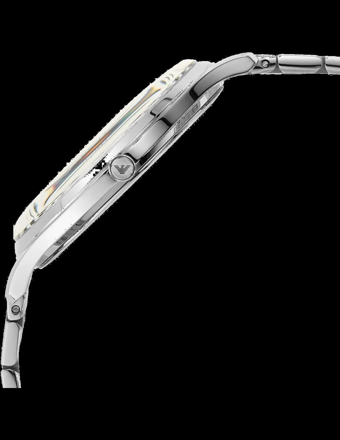 Montre Homme Emporio Armani Adriano AR11286, Cadran Noir et Bracelet Acier Argenté vue 3