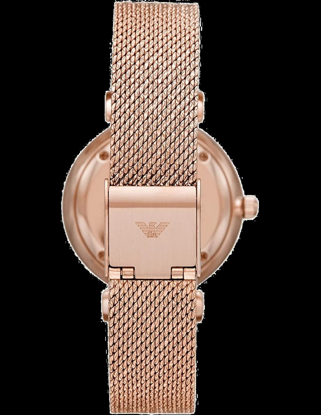 Visage cadran Emporio Armani AR11320 dévoile index appliqués et date à 3h sur fond bleu