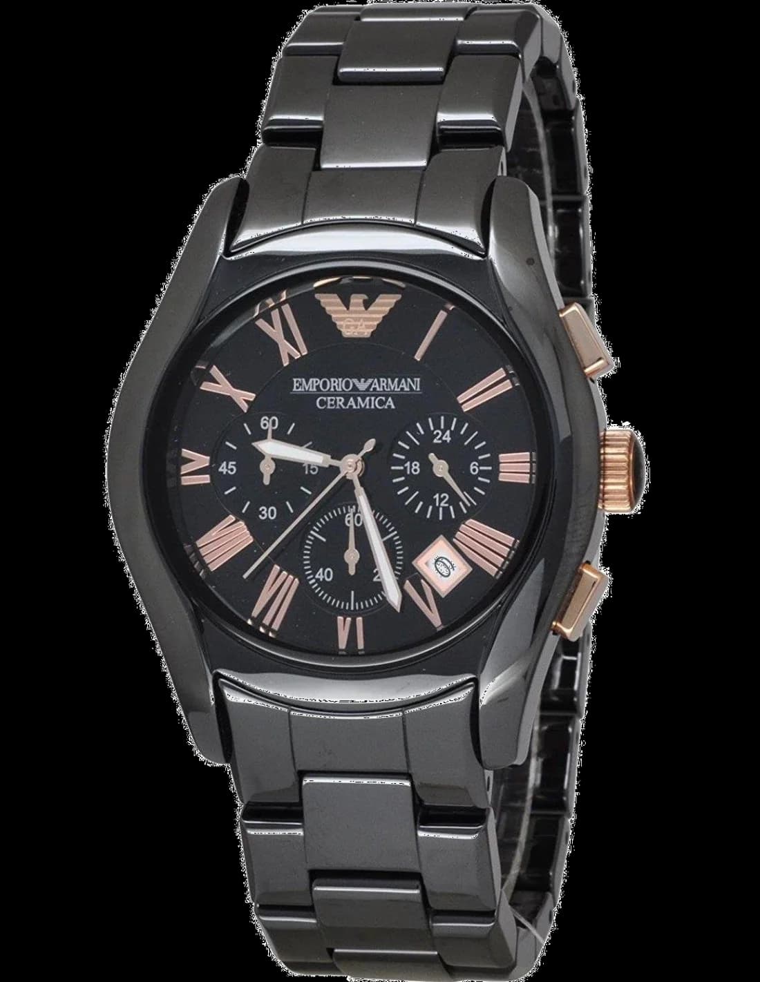 Montre Homme Emporio Armani AR1410 en Céramique Noire Satinée