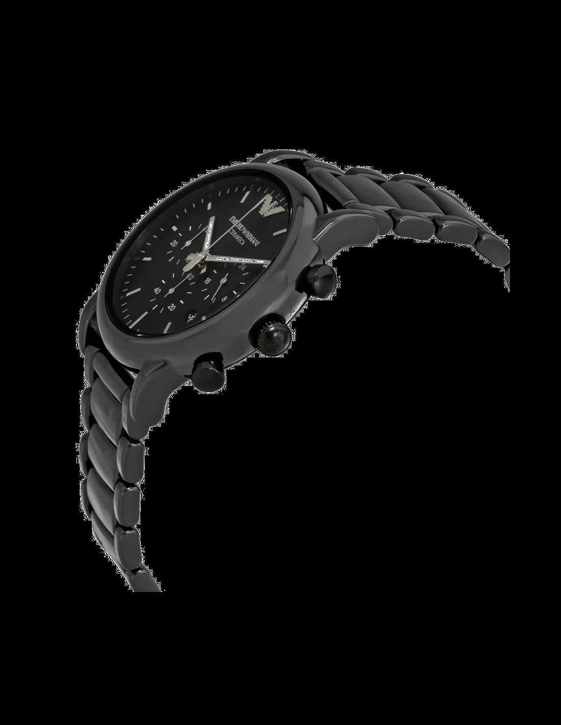 Montre Homme Emporio Armani AR1507 en Céramique Noire avec Date vue 2