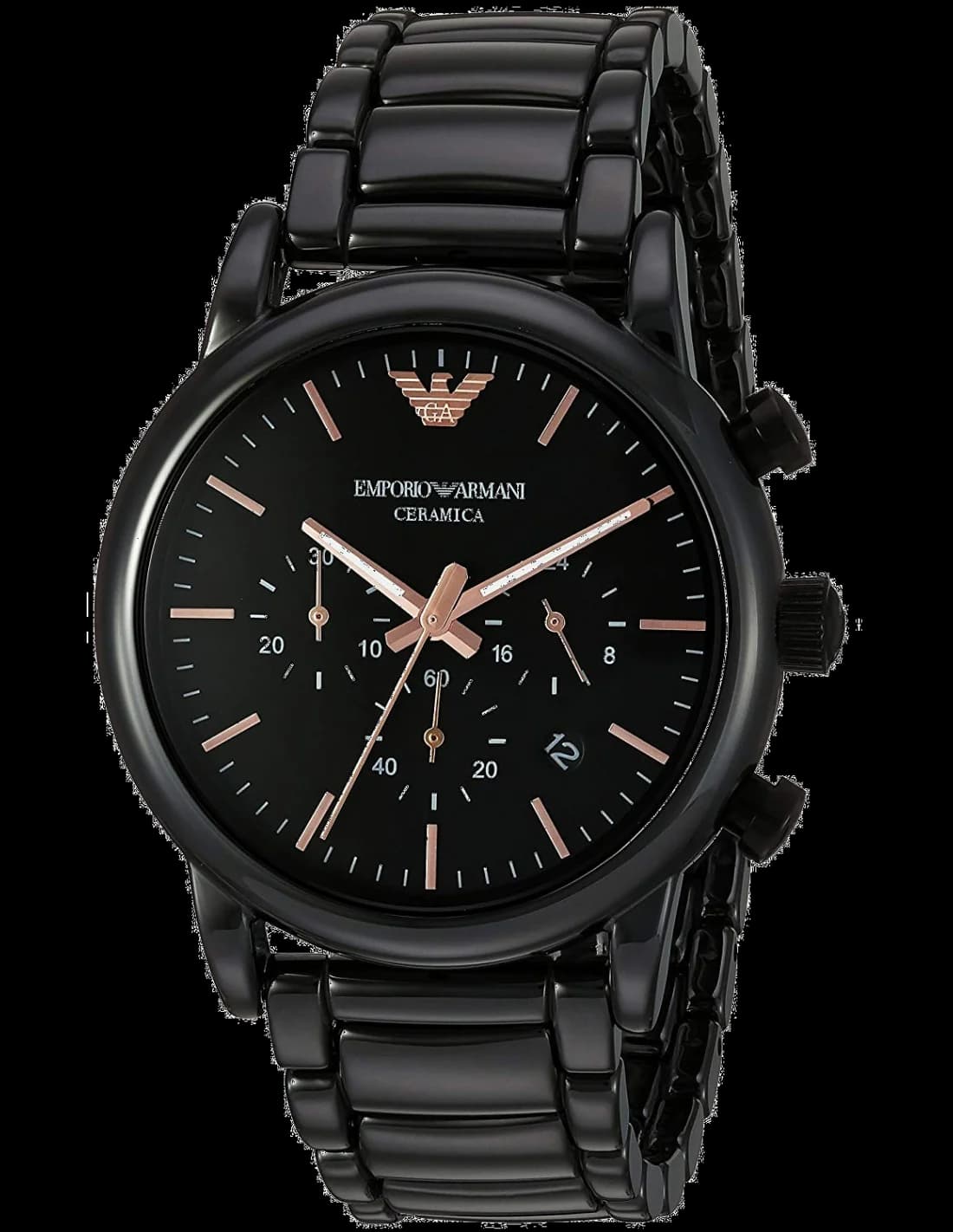 Montre Emporio Armani AR1509 Chronographe Homme en Céramique Noire