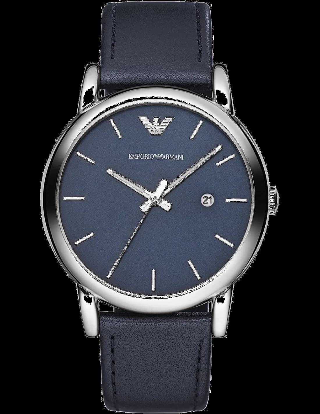 Montre Homme Emporio Armani AR1731 Classique Cadran Bleu Bracelet Cuir