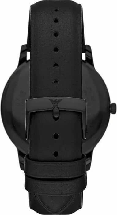 Montre Homme Emporio Armani Classic AR1732 - Cadran Noir, Boîtier Noir, Bracelet Cuir vue 2