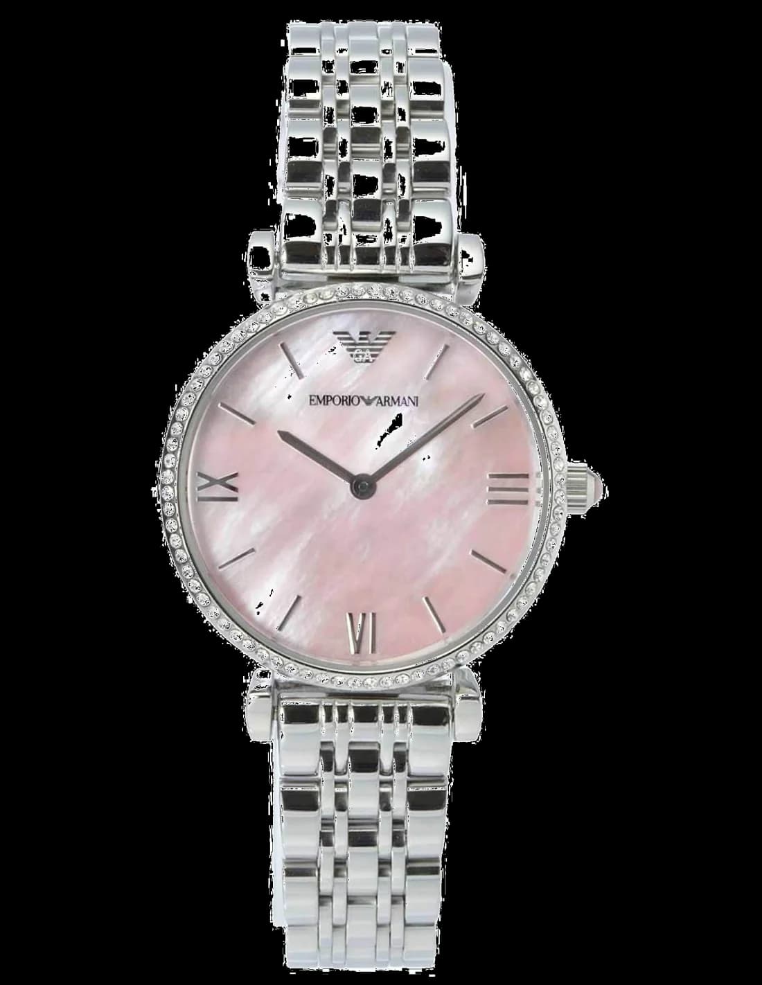 Montre Femme Emporio Armani AR1779 Cadran Nacre Rose Fuchsia Bracelet Acier