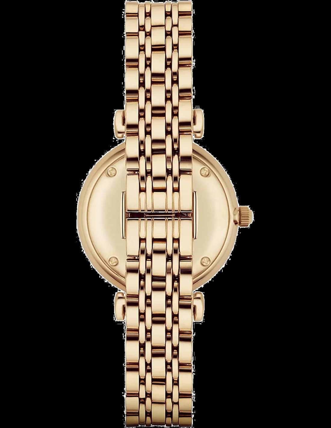 Attache bracelet Emporio Armani AR1907 en acier doré à maillons tissu avec fermoir déployant double sécurité