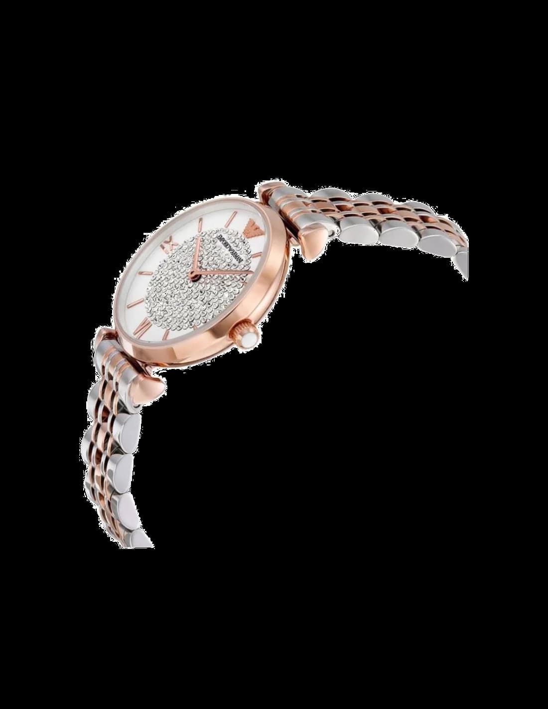 Montre Femme Emporio Armani AR1926 Cadran Blanc Acier Bi-colore Or Rose vue 2