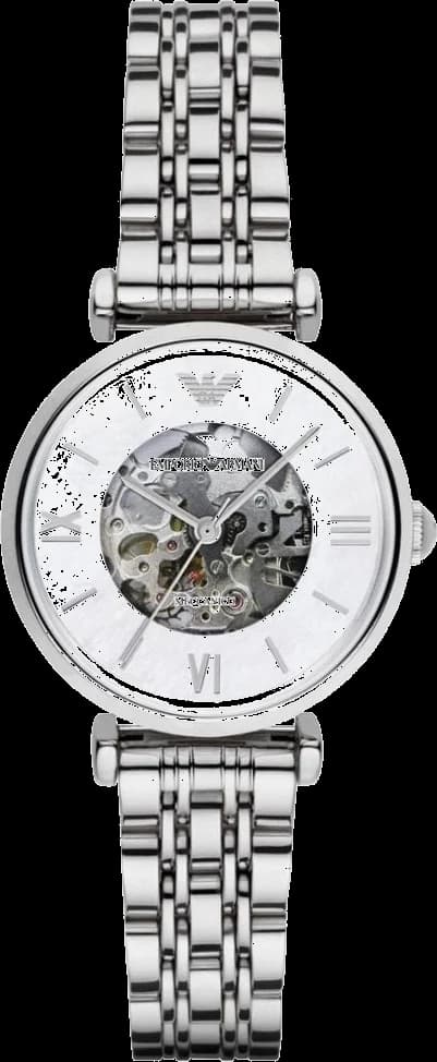 Montre Femme Emporio Armani AR1991 Squelette en Acier Argenté