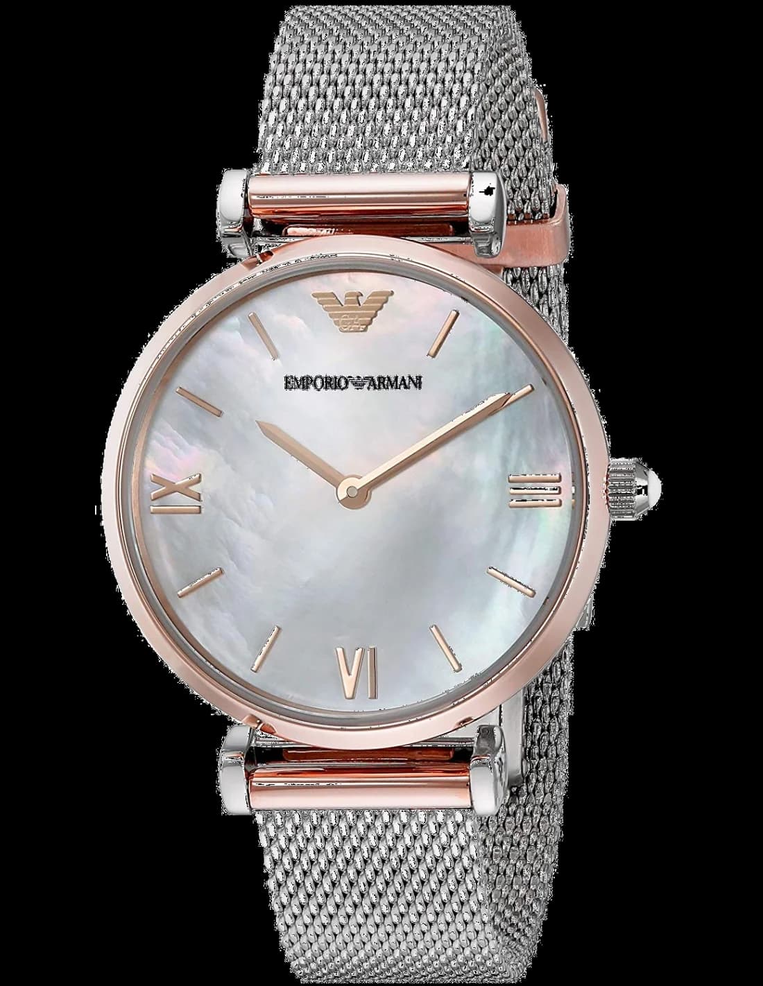 Montre Femme Emporio Armani AR2067 Cadran Nacre Bracelet Acier Argenté
