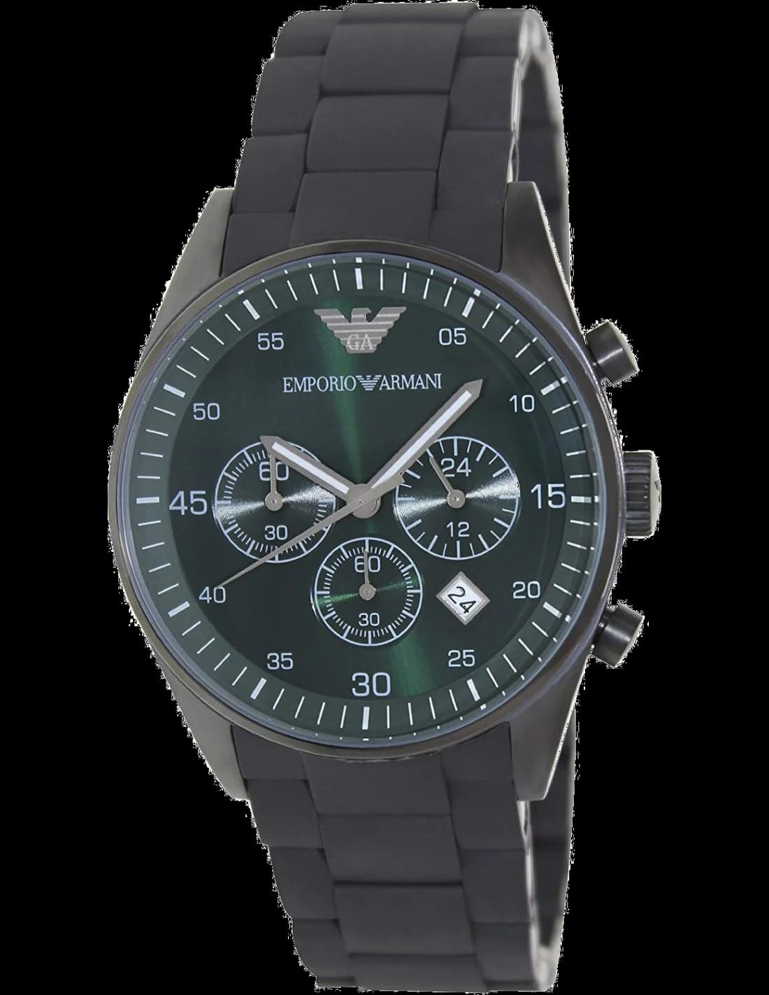 Montre Homme Emporio Armani Sportivo AR5922 Cadran Vert Bracelet Silicone Noir