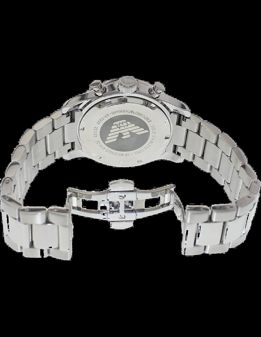 Montre Homme Emporio Armani Sportivo AR5932 en Acier Argenté à Cadran Blanc