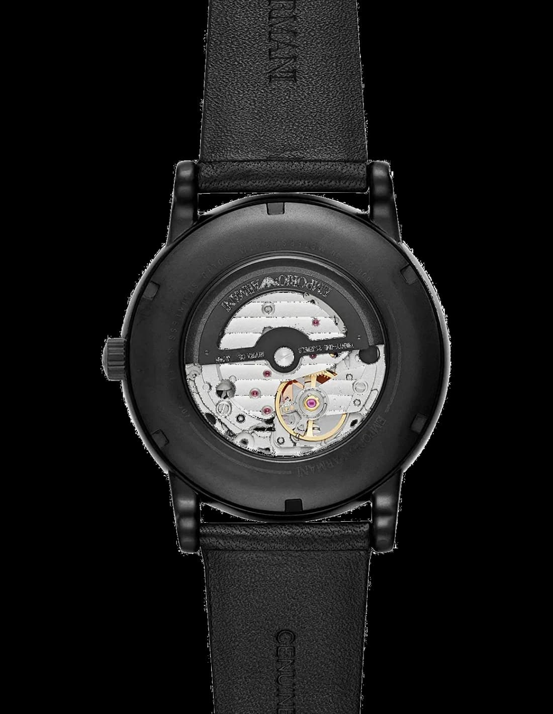 Montre Homme Emporio Armani Meccanico AR60012 Squelette Automatique Cadran Noir vue 2