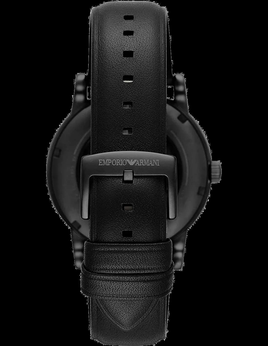 Montre Homme Emporio Armani Meccanico AR60012 Squelette Automatique Cadran Noir vue 3