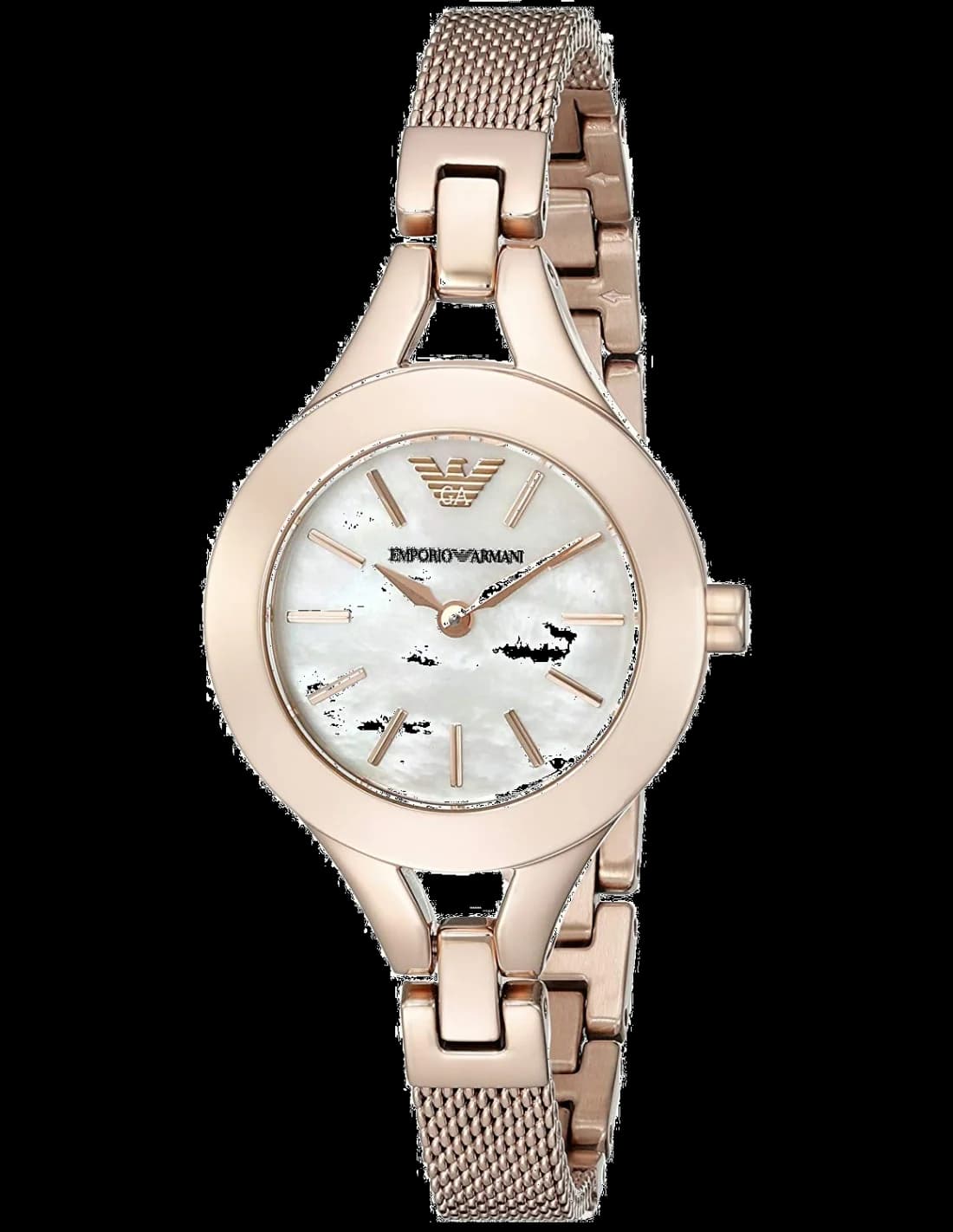 Montre Femme Emporio Armani AR7329 - Cadran Nacre et Bracelet Acier Or Rose