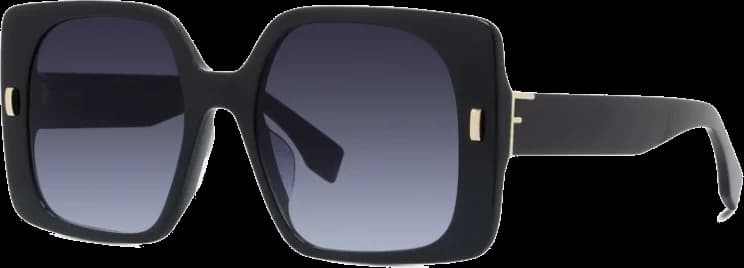 Lunettes de Soleil Fendi FE40036U Monture Carrée Acétate Noire - Femme vue 2
