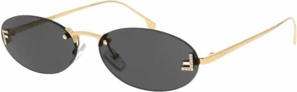 Lunettes de soleil Fendi First FE4075US en métal ovale pour femme vue 4