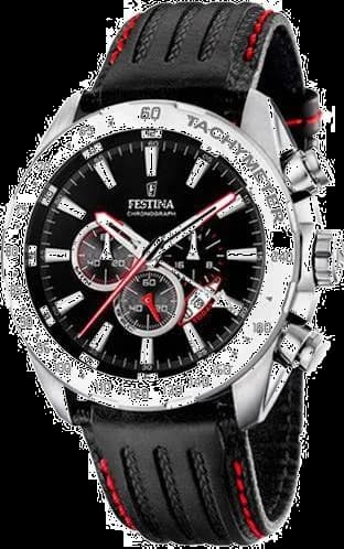 Montre Homme Festina F16489/5 Quartz - Boîtier Argent, Cadran et Bracelet Noir