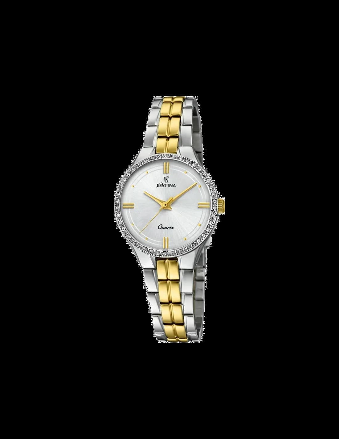 Garde-temps Festina F20219/1 au cadran argenté soleillé avec aiguilles index bâtons pour une lisibilité classique