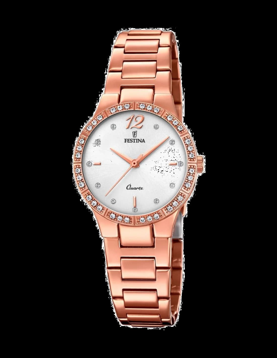 Montre Festina F20242/1 Mademoiselle en Acier Or Rose et Cadran à Cristaux pour Femme