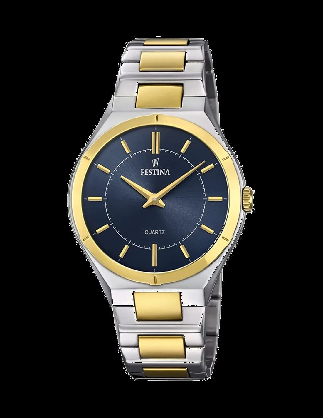 Garde-temps Festina F20245/3 avec cadran blanc, aiguilles argentées et index bâtons sur fond lumineux