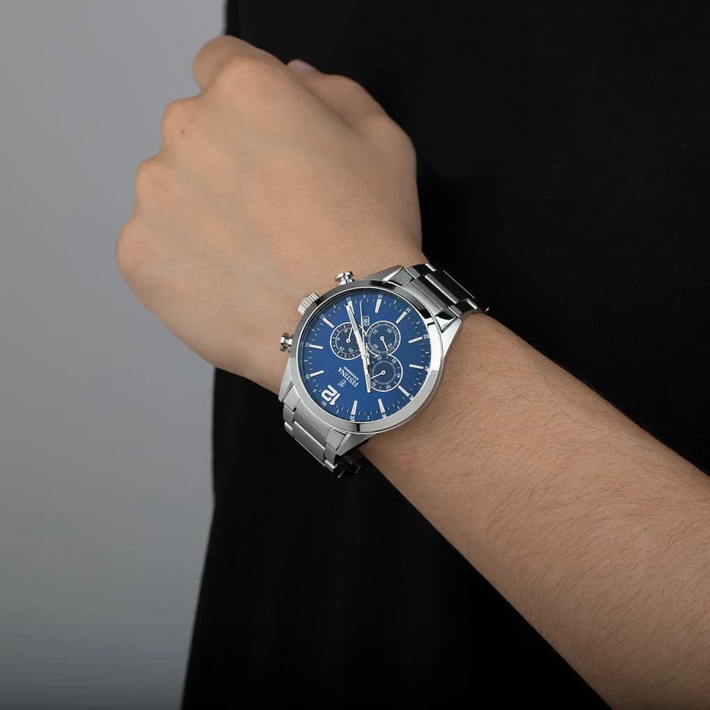Attache bracelet Festina F20343/7 en acier inoxydable 316L à maillons polis et satinés, fermoir déployant double sécurité signé