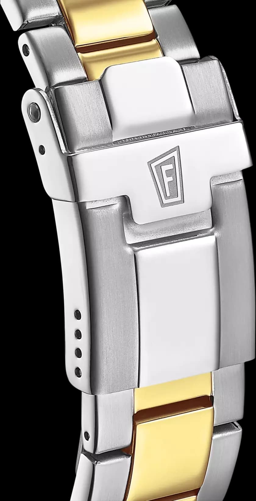 Visage cadran Festina F20362/3 avec index appliques bâtons et aiguilles bicolores assorties au boîtier