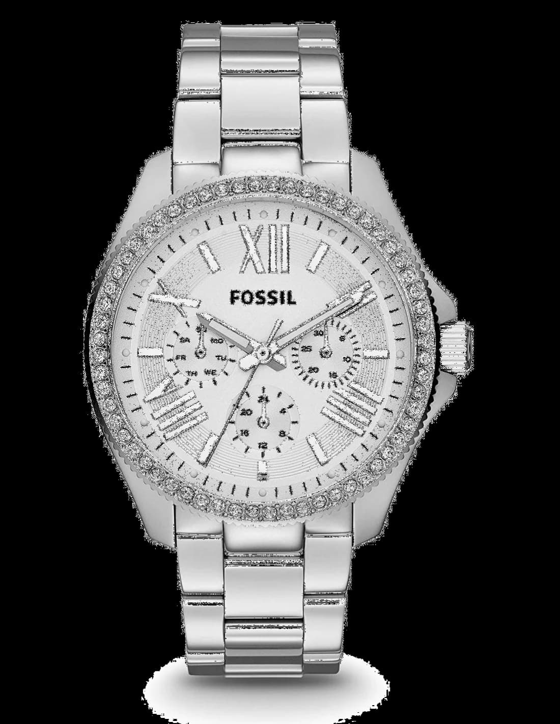 Montre Femme Fossil Cecile AM4481 en Acier Argenté avec Strass