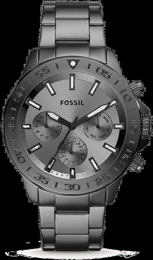 Montre Homme Fossil Bannon BQ2491 - Cadran et bracelet acier gris