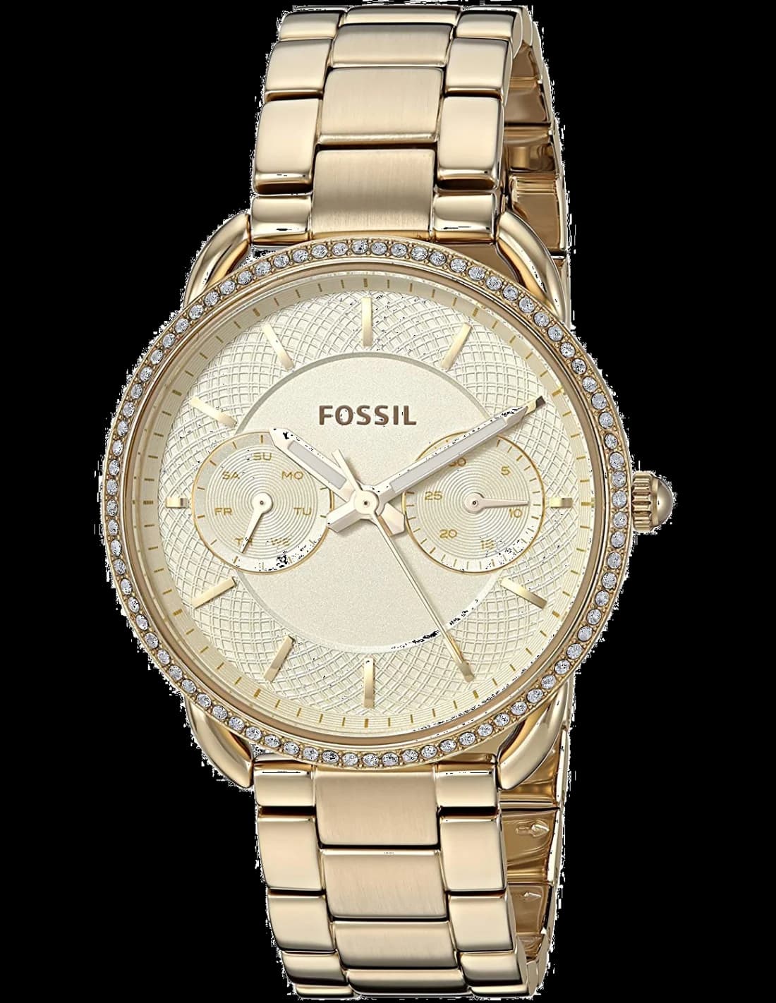 Montre Femme Fossil Tailor ES4263 en acier inoxydable doré, cadran blanc