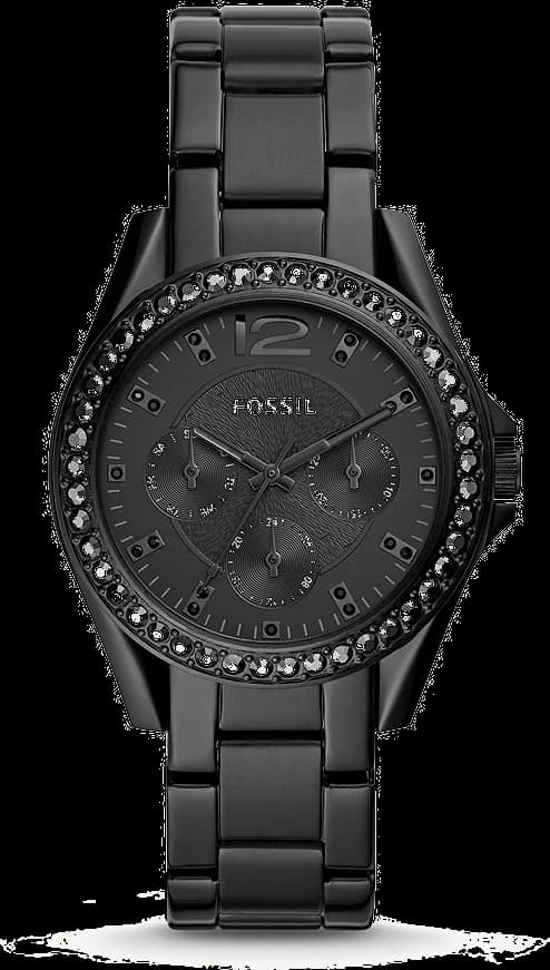 Montre Femme Fossil Riley ES4519 en Acier Inoxydable Noir IP