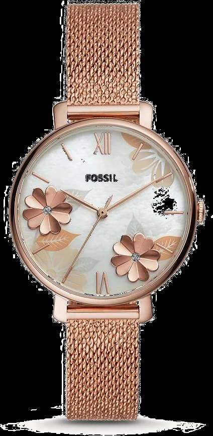 Montre-bracelet Fossil ES4534 pour Femme, Boîtier Or Rose 36mm sur Maille Milanaise