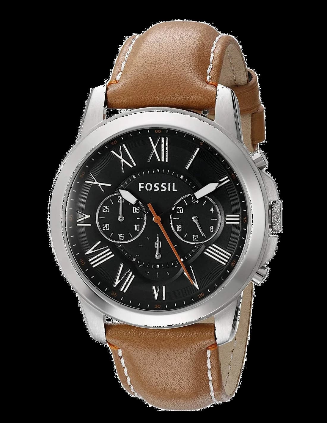 Montre Homme Fossil Grant FS4918 - Cadran Vert et Bracelet Cuir Beige