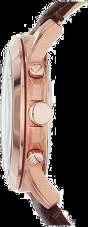 Montre Homme Fossil Grant FS5068IE Cadran Bleu, Boîtier Or Rose, Bracelet Cuir Marron vue 2