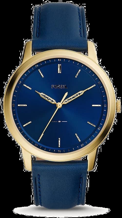 Montre Homme Fossil FS5789 à cadran bleu et bracelet cuir marine