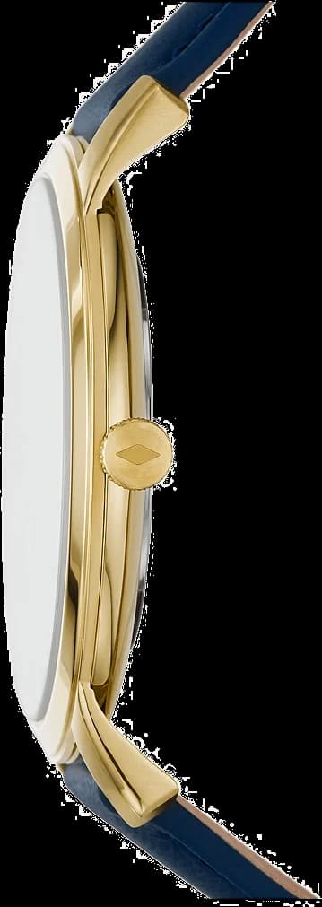Attache bracelet Fossil FS5789 en cuir marine cousu avec fermoir boucle ardillon en acier inoxydable