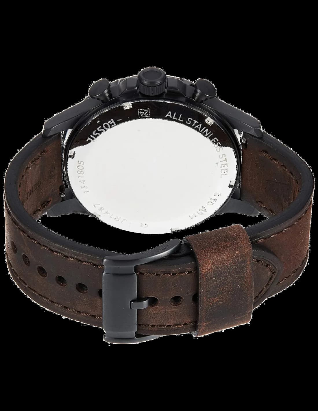 Montre Homme Fossil Nate JR1487 Chronographe Boîtier Brun, Cadran Marron, Bracelet Cuir vue 2