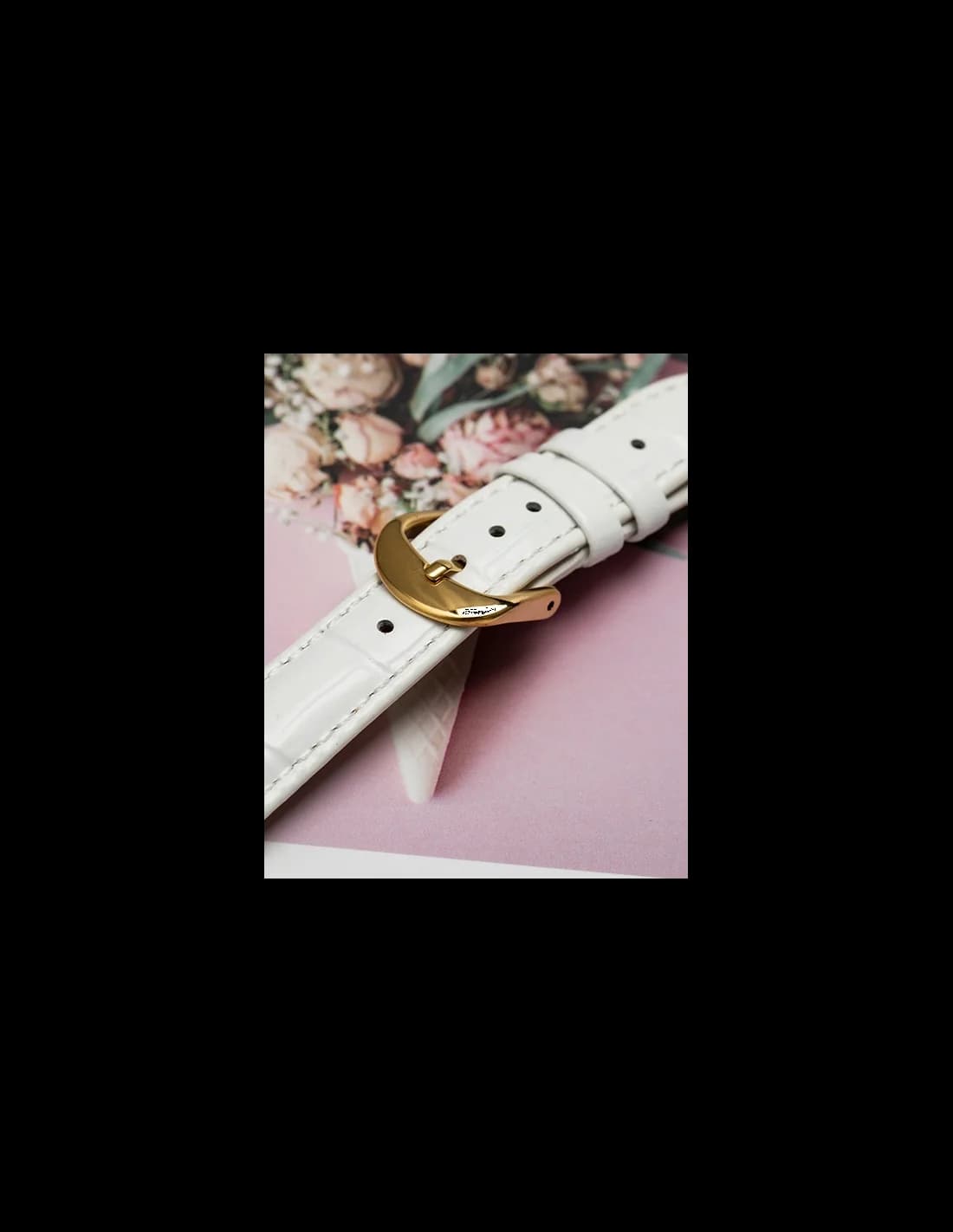 Bracelet Gasmann 106790 en cuir blanc glacé 18mm vue 2