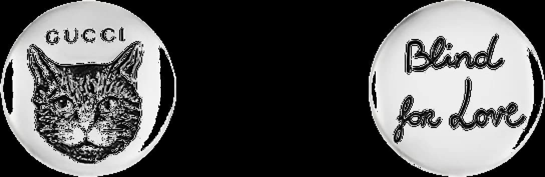 Boucles d'oreilles Gucci 109528 en argent 925 motif chat pour femme