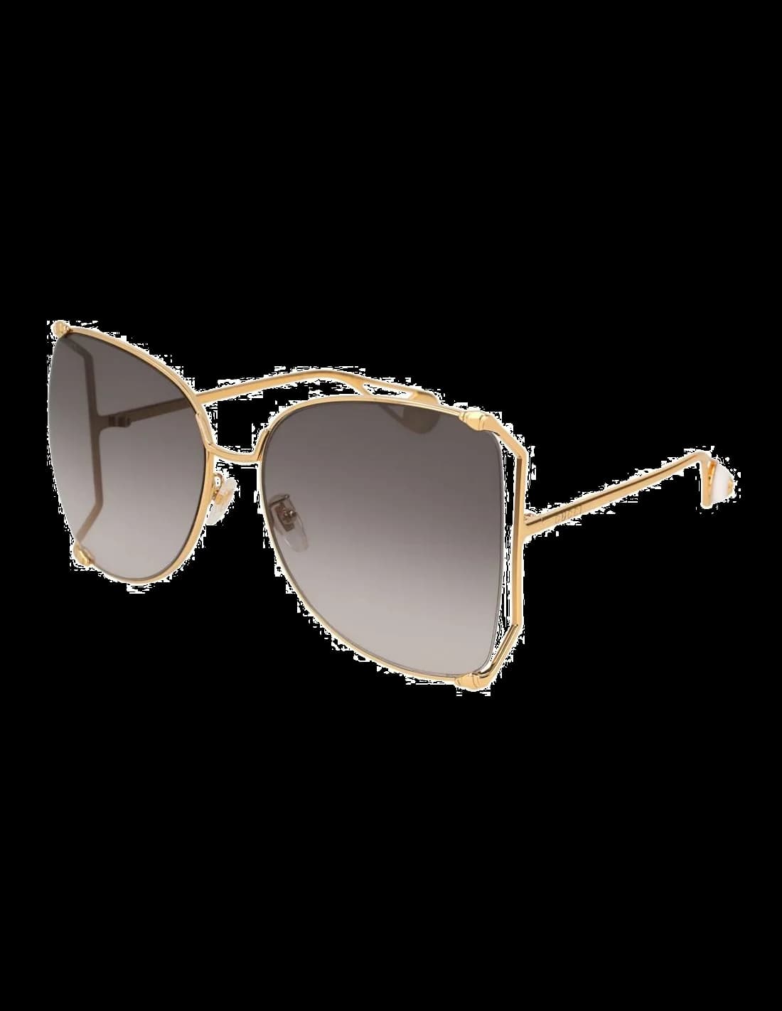 Lunettes de soleil Gucci Sensual Romantic GG0252S - Monture métal rectangle - Femme