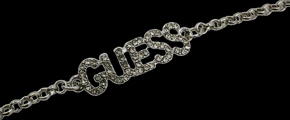 Bracelet Guess 109800 en métal argenté pour femme, ajustable et serti de cristaux vue 2