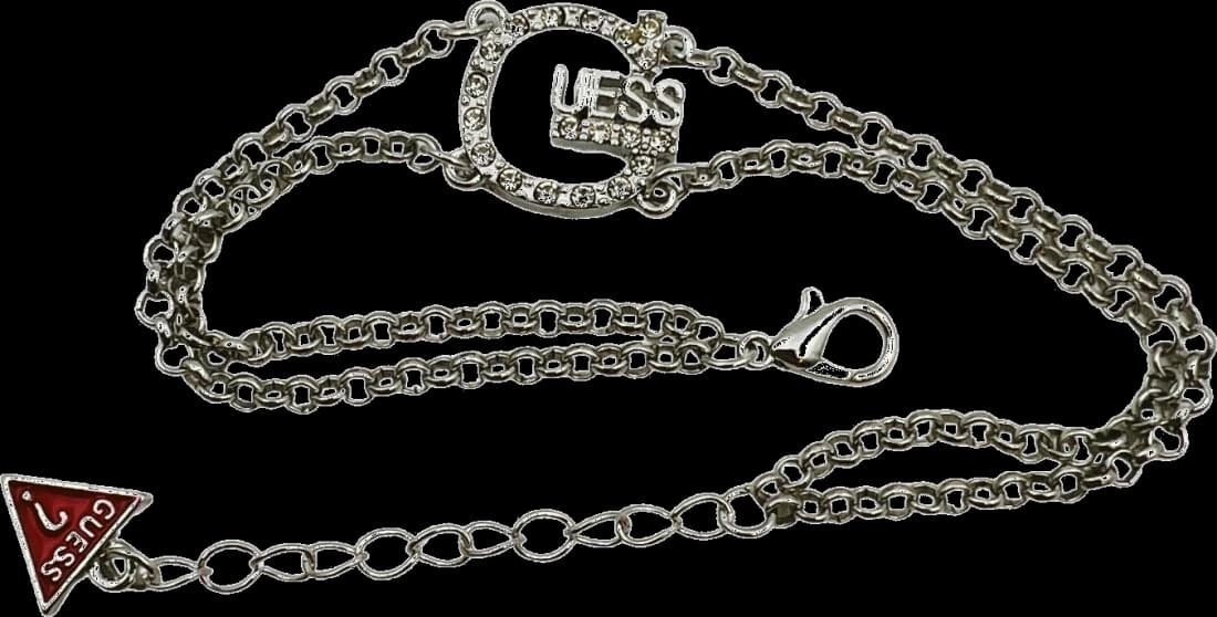 Bracelet Guess 109801 en métal argenté pour femme, ajustable avec logo G sertie de cristaux vue 2