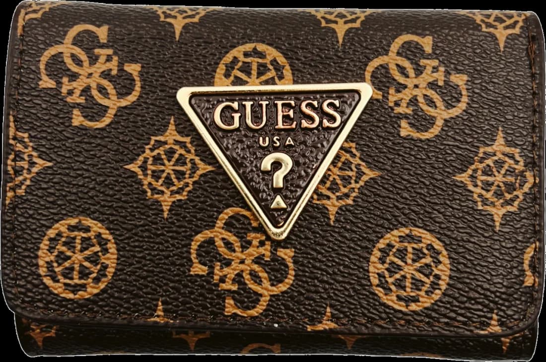 Portefeuille Guess 109835 pour femme en simili cuir marron à logo